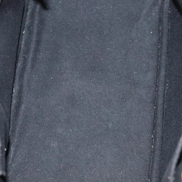 PRADA Canapa PM Hand Bag Canvas 2way Black Gold Auth - Picture 14 of 16